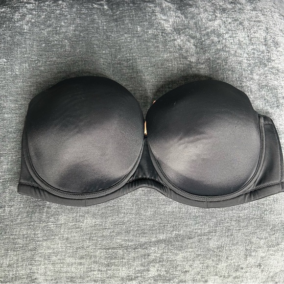 NWT Cacique Sensual Strapless Underwire Black Bra Size 44DD. - Picture 2 of 13
